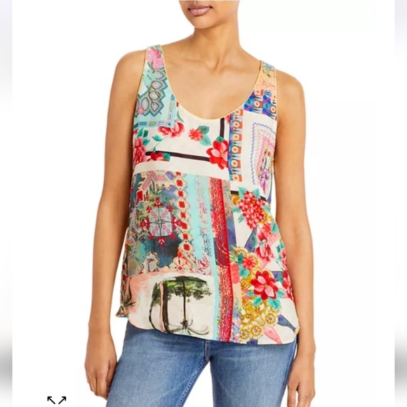 Johnny Was NWTs Orla Reversible Patchwork Printed Tank - Picture 1 of 6
